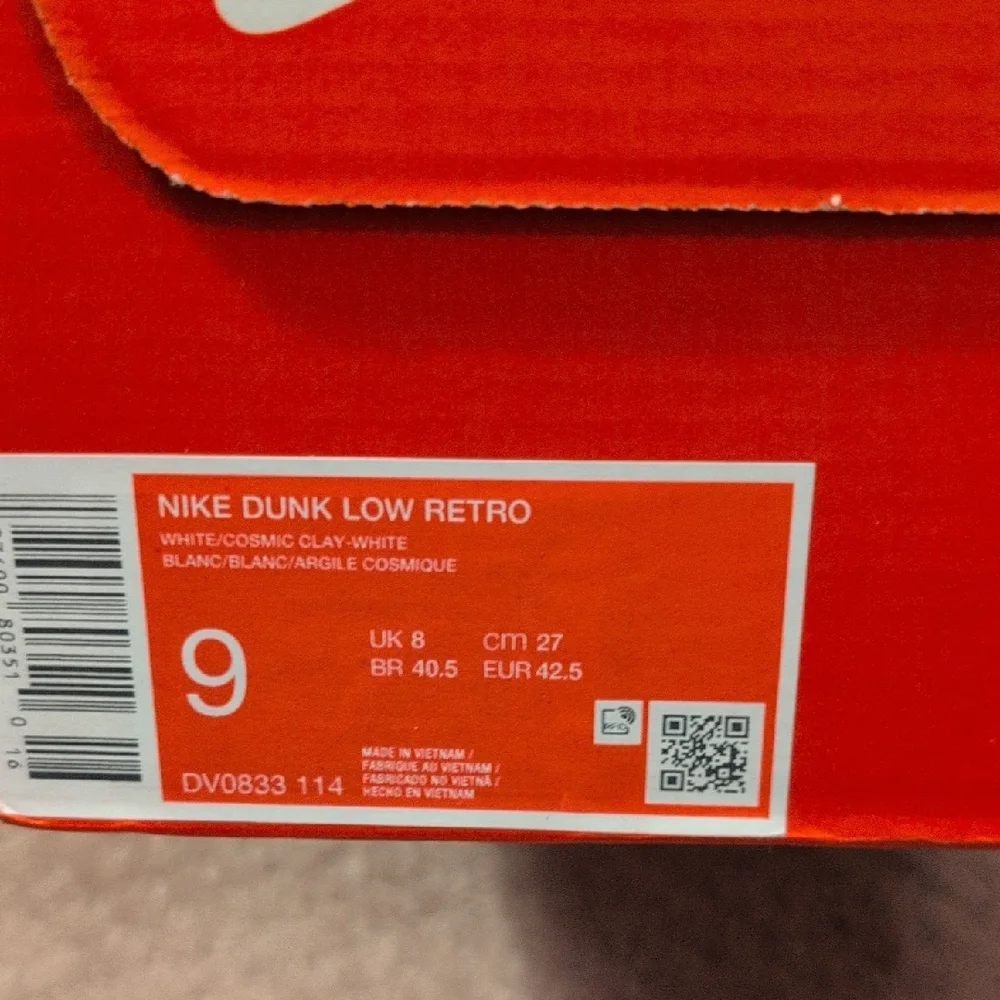 Nike Men's Cosmic Clay Dunk Low Retro Sneakers DV0833 114 In Size 9 NEW